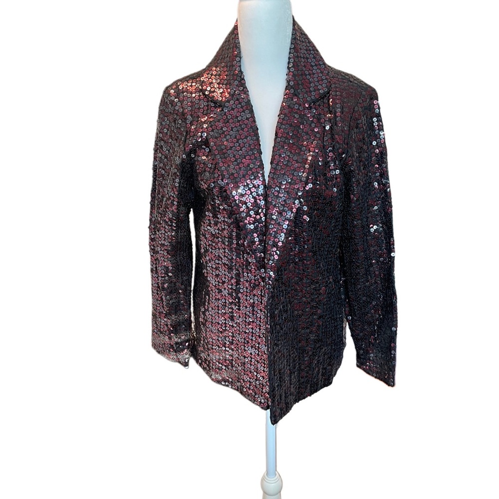 Shimmering Burgundy Sequin Blazer 
Vintage Rare
Gilberts for Tally